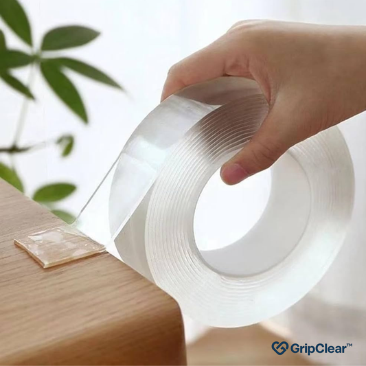 GripClear™ Heavy-Duty Double-Sided Mounting Tape – Nail-Free, Reusable, Damage-Free Adhesive