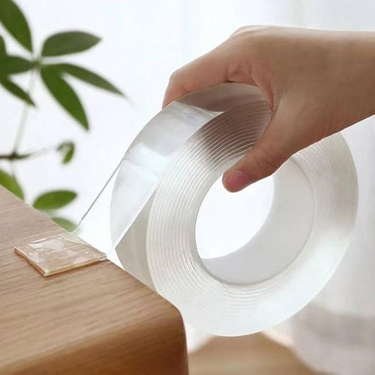GripClear™ Heavy-Duty Double-Sided Mounting Tape – Nail-Free, Reusable, Damage-Free Adhesive