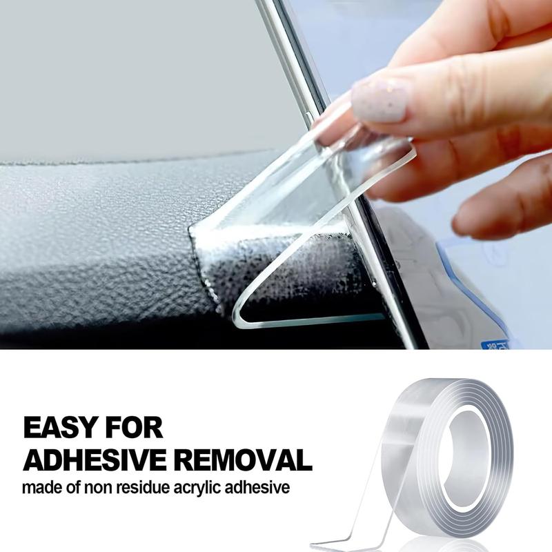 GripClear™ Heavy-Duty Double-Sided Mounting Tape – Nail-Free, Reusable, Damage-Free Adhesive